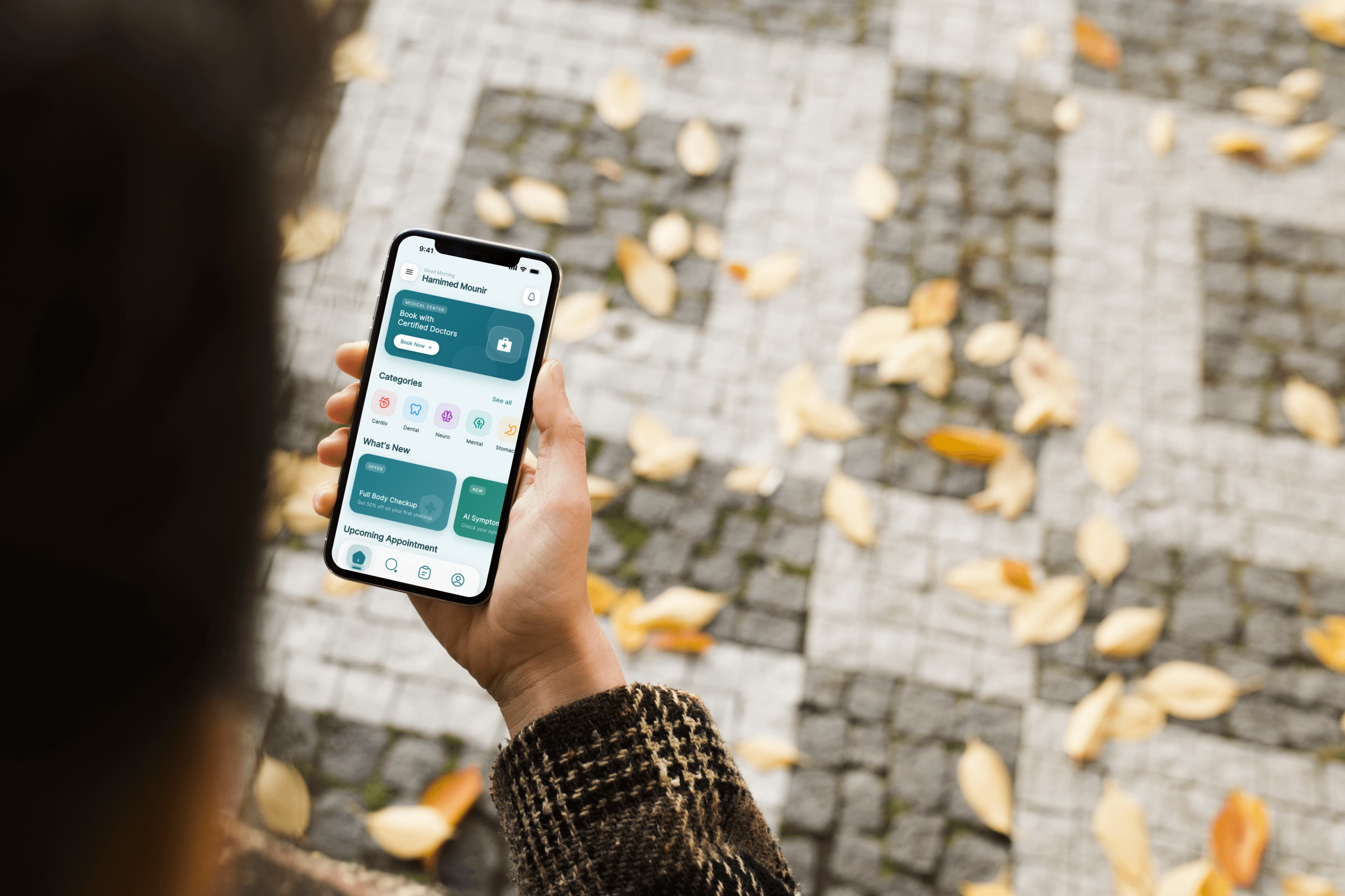 MeaDoc app showing doctor map
